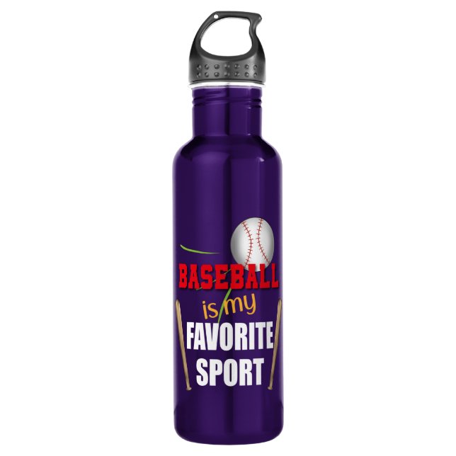 Baseball ist mein Lieblingssport, der moderne Base Edelstahlflasche (Vorderseite)