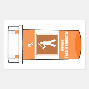 Baseball ist mein Medikament Rechteckiger Aufkleber