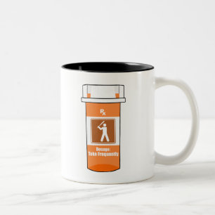 Baseball ist mein Medikament Zweifarbige Tasse