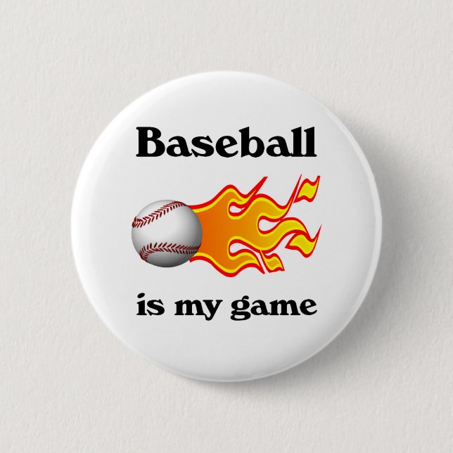 Baseball ist mein Spiel-Knopf Button (Vorderseite)
