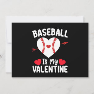 Baseball ist mein Valentinstag Sport Einladung