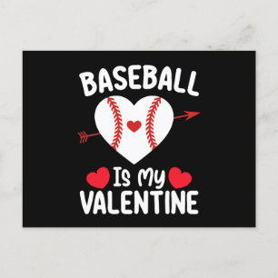 Baseball ist mein Valentinstag Sport Postkarte