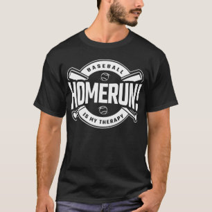 Baseball ist meine Therapie homerun lustige Baseba T-Shirt