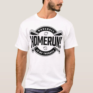 Baseball ist meine Therapie homerun lustige Baseba T-Shirt