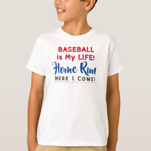 Baseball ist meine Zuhause-Run-Player-Nummer T-Shirt