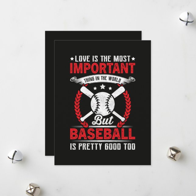 Baseball ist ziemlich gut feiertagskarte (Vorderseite/Rückseite Beispiel)