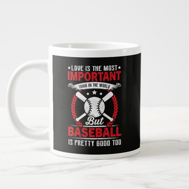 Baseball ist ziemlich gut Jumbo-Tasse (Links)