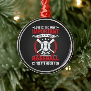 Baseball ist ziemlich gut ornament aus metall