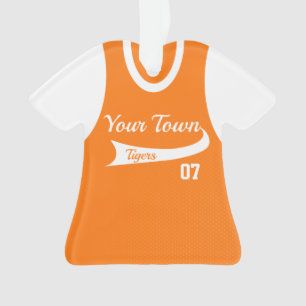 Baseball Jersey mit Foto Orange Ornament