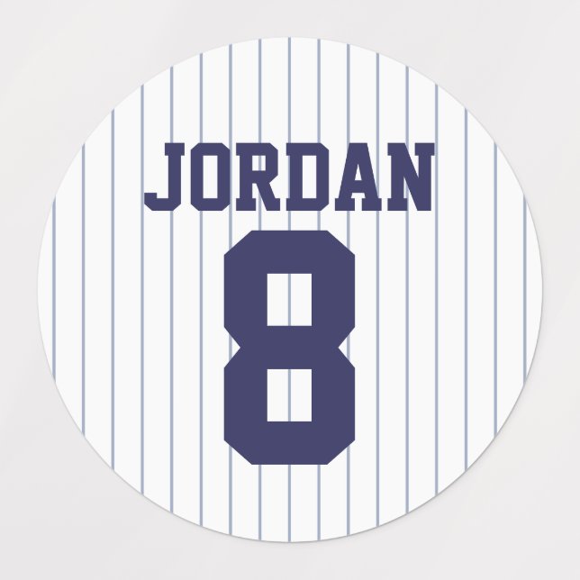Baseball Jersey mit Individuelle Name und Nummer Etiketten (Design 1)