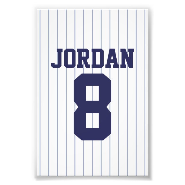 Baseball Jersey mit Individuelle Name und Nummer Fotodruck (Vorne)
