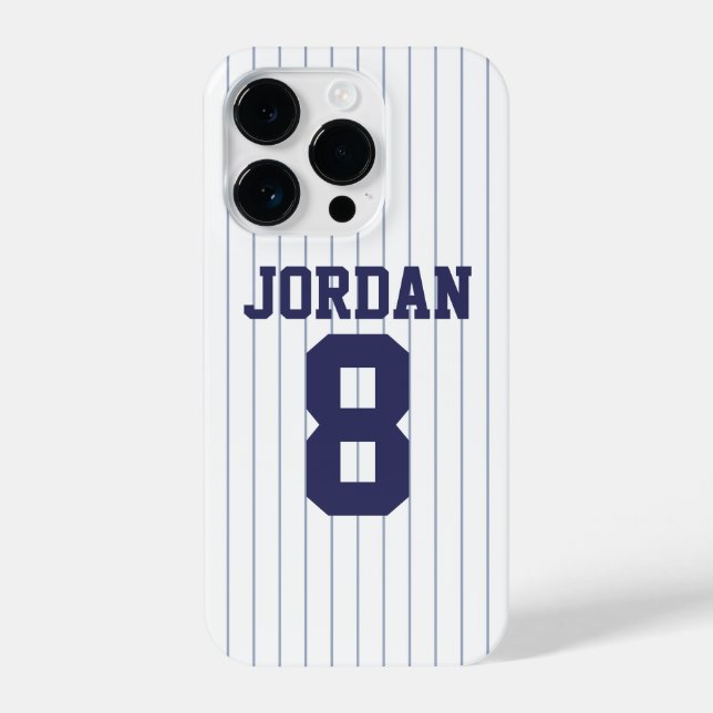 Baseball Jersey mit Individuelle Name und Nummer iPhone Hülle (Rückseite)