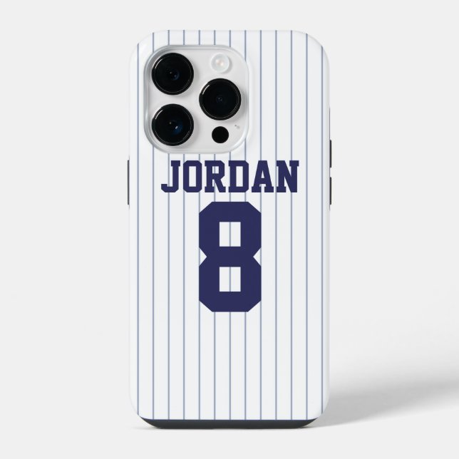 Baseball Jersey mit Individuelle Name und Nummer iPhone Hülle (Rückseite)