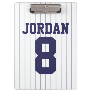 Baseball Jersey mit Individuelle Name und Nummer Klemmbrett