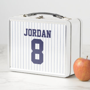 Baseball Jersey mit Individuelle Name und Nummer Metall Lunch Box