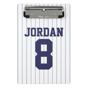 Baseball Jersey mit Individuelle Name und Nummer Mini Klemmbrett