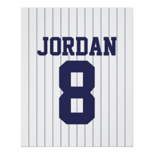Baseball Jersey mit Individuelle Name und Nummer Poster