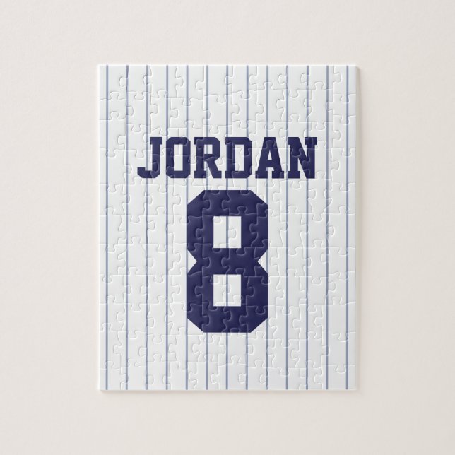 Baseball Jersey mit Individuelle Name und Nummer Puzzle (Vertikal)