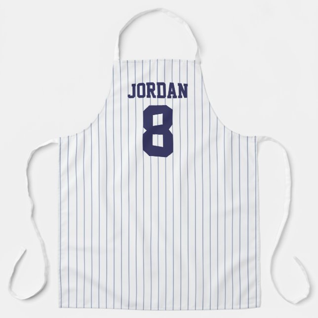 Baseball Jersey mit Individuelle Name und Nummer Schürze (Vorderseite)