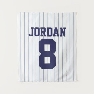 Baseball Jersey mit Individuelle Name und Nummer Wandteppich