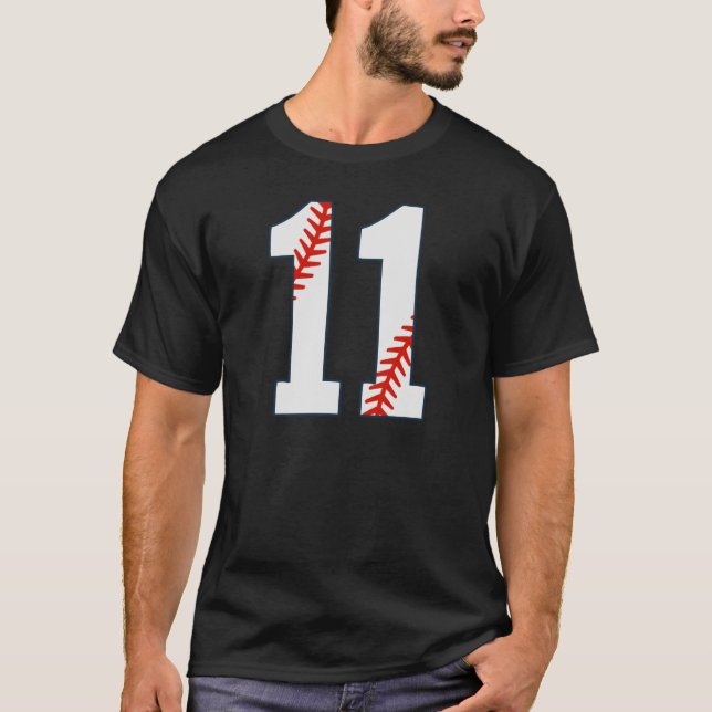Baseball Jersey Number 11 T-Shirt (Vorderseite)