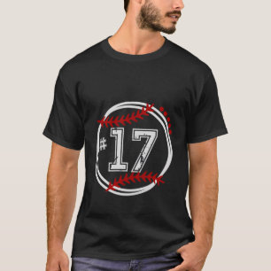 Baseball Jersey Number # 17 Trendy Baseball Baseba T-Shirt