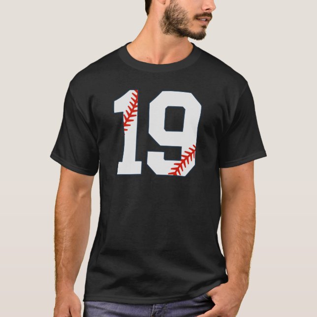 Baseball Jersey Number 19 T-Shirt (Vorderseite)