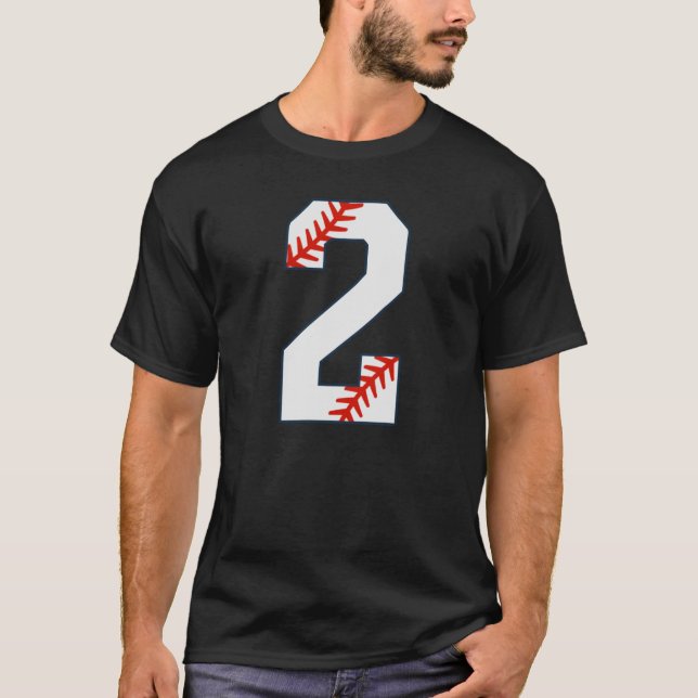 Baseball Jersey Number 2 T-Shirt (Vorderseite)