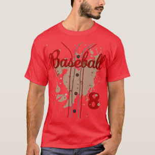 Baseball Jersey Number 8 Kids Baseball Uniform Dir T-Shirt