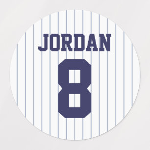 Baseball Jersey - Sportthema Geburtstagsparty Etiketten