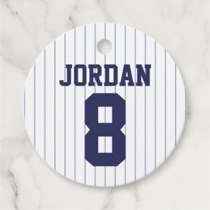 Baseball Jersey - Sportthema Geburtstagsparty Geschenkanhänger