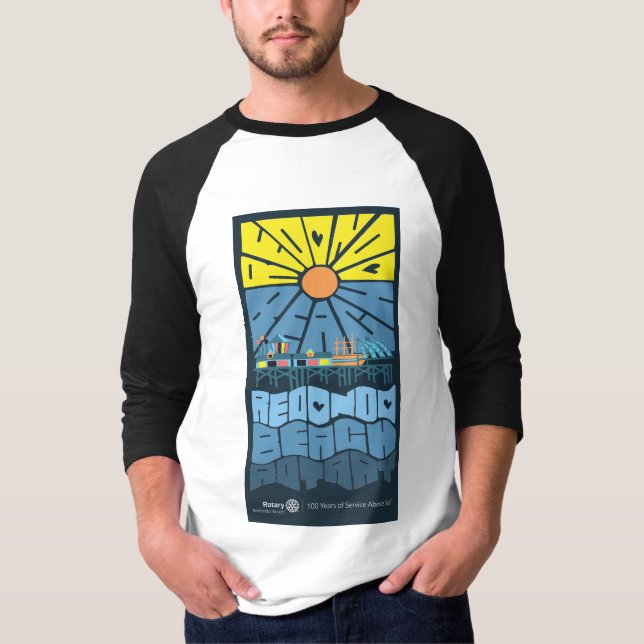 Baseball Jersey Style Redondo Beach Rotary Shirt (Vorderseite)