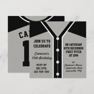 Baseball Jersey Themed Party lädt Template ein Einladung