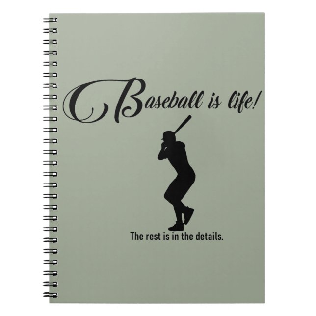 Baseball Journal Book Notebook Baseball ist das Le Notizblock (Vorderseite)
