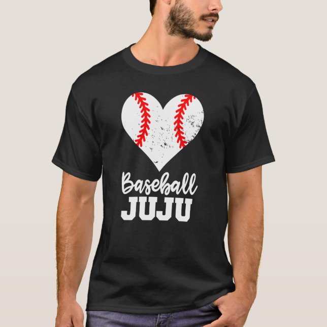 Baseball Juju Baseball Herz Grandma Juju T-Shirt (Vorderseite)