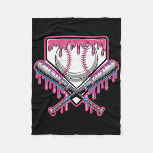 Baseball-Junge und Baseball tropft Baseball-Spiele Fleecedecke