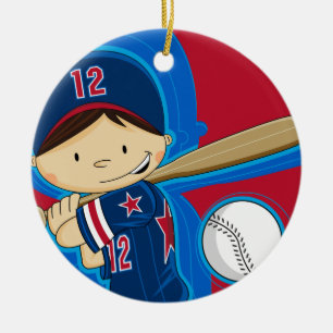 Baseball-Jungen-Verzierung Keramikornament