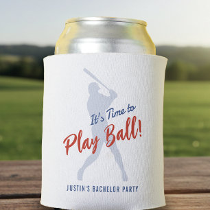 Baseball-Junggesellenabschied Es ist Zeit, den Bal Dosenkühler