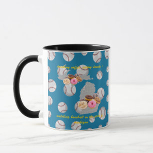 Baseball, Kaffee und Donuts in Michigan  Tasse