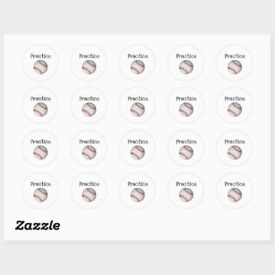 Baseball-Kalender-Sticker  Runder Aufkleber