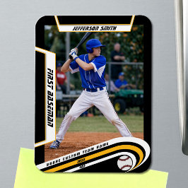 Baseball Keepsakes Lebhaft Gelbe schwarze Angewohn Magnet