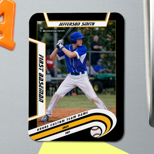 Baseball Keepsakes Lebhaft Gelbe schwarze Angewohn Magnet