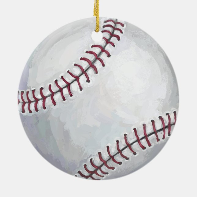 Baseball Keramik Ornament (Hinten)