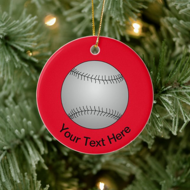 Baseball Keramik Ornament (Baum)