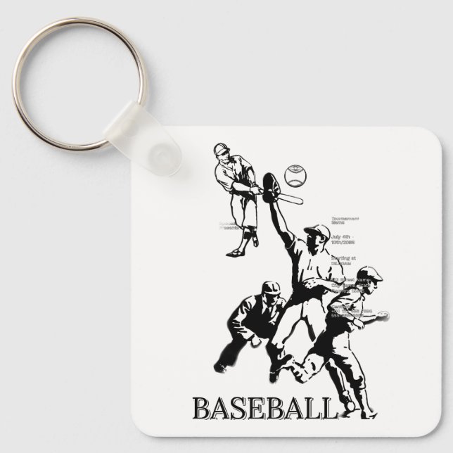 BASEBALL KEYCHAIN SCHLÜSSELANHÄNGER (Vorderseite)