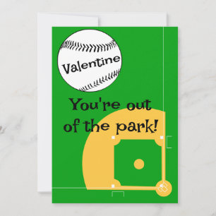 Baseball Kids Classroom Valentine Ferienkarte Feiertagskarte