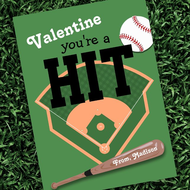 Baseball Kids Klassenzimmer Valentine Feiertagskarte (Von Creator hochgeladen)