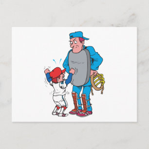 Baseball-Kind streitet mit dem Schiedsrichter Postkarte