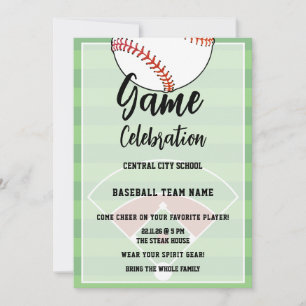 Baseball-Kinder Endspiel Schulfeier Einladung