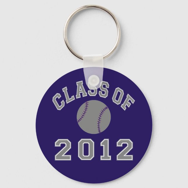 Baseball-Klasse 2012 - grau Schlüsselanhänger (Vorderseite)